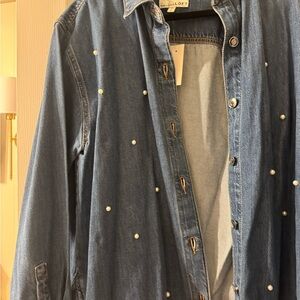 LOFT Classic Blue Denim Shirt